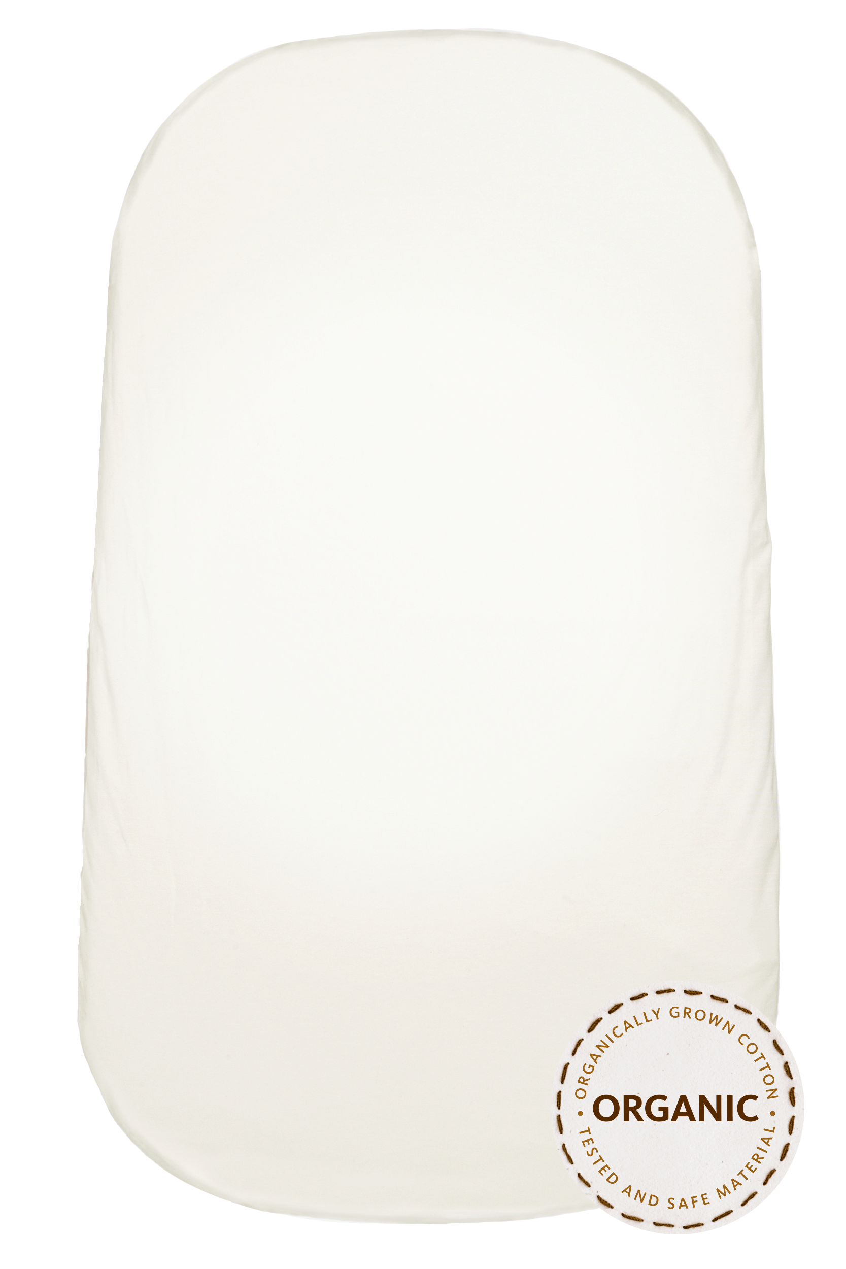 Sábana Ajustable para Minicuna, Blanco / Algodón ecológico