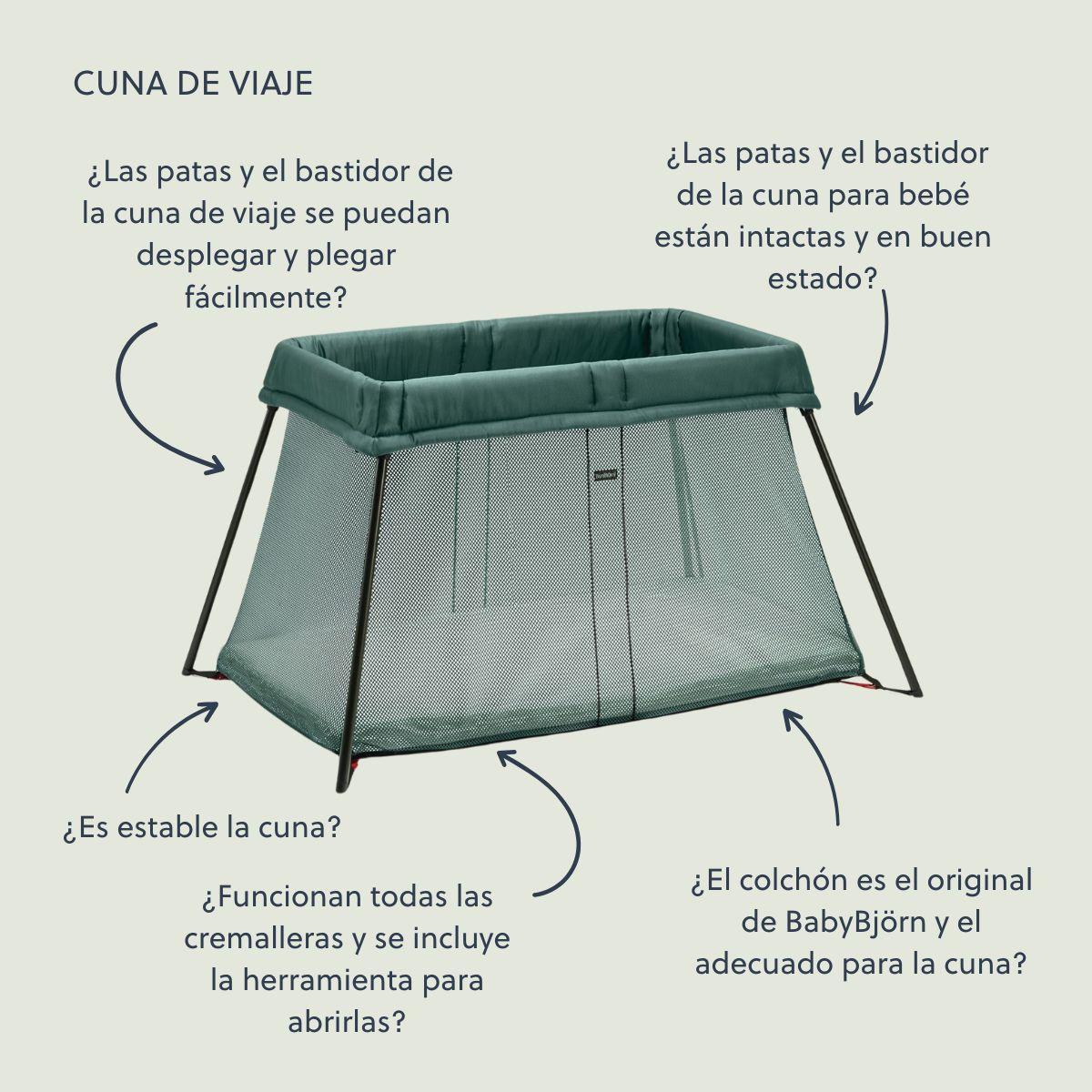 Cuna de Viaje Light - Verde - BabyBjörn