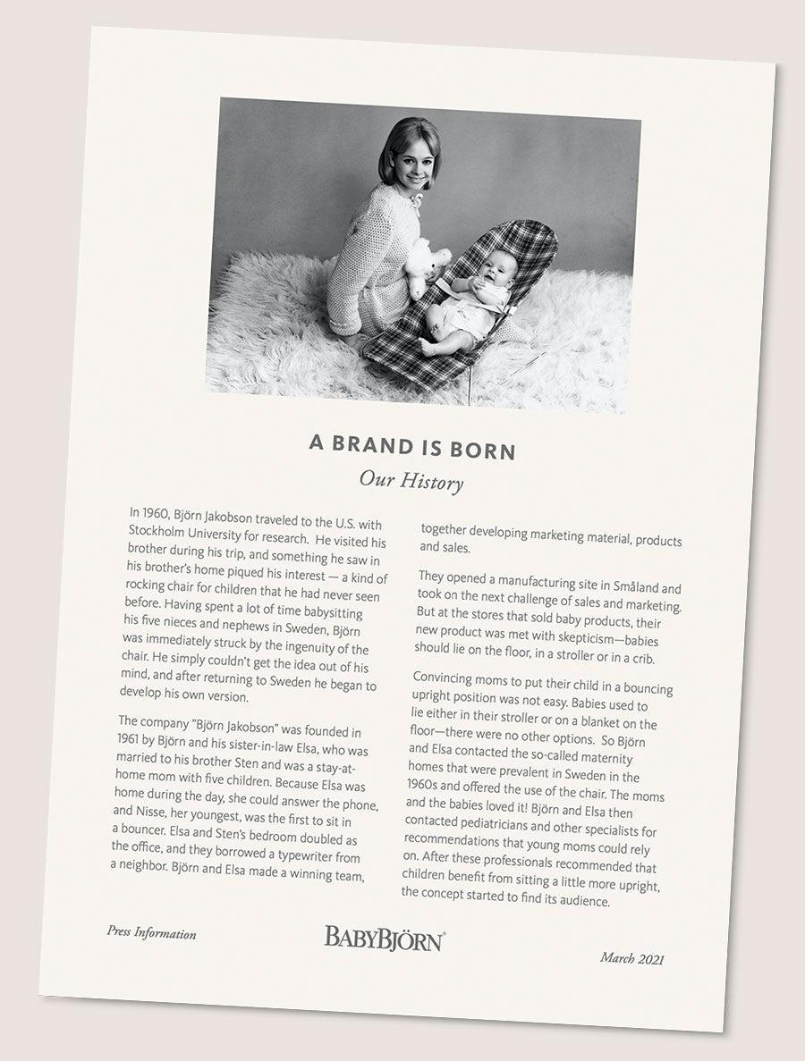 BabyBjörn 60 anniversary press information