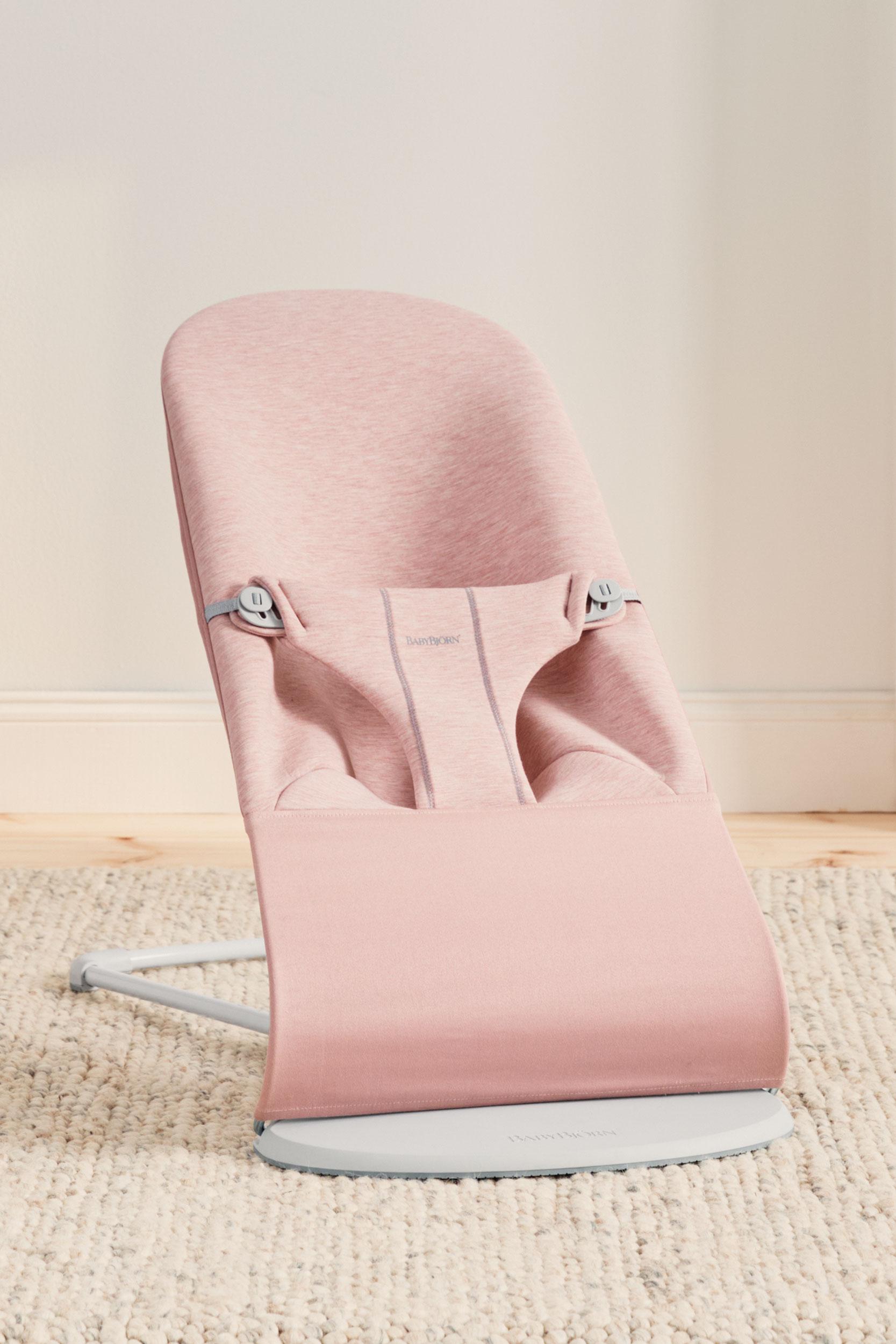 Bouncer Bliss Light pink - 3D Jersey - Light gray frame BabyBjörn