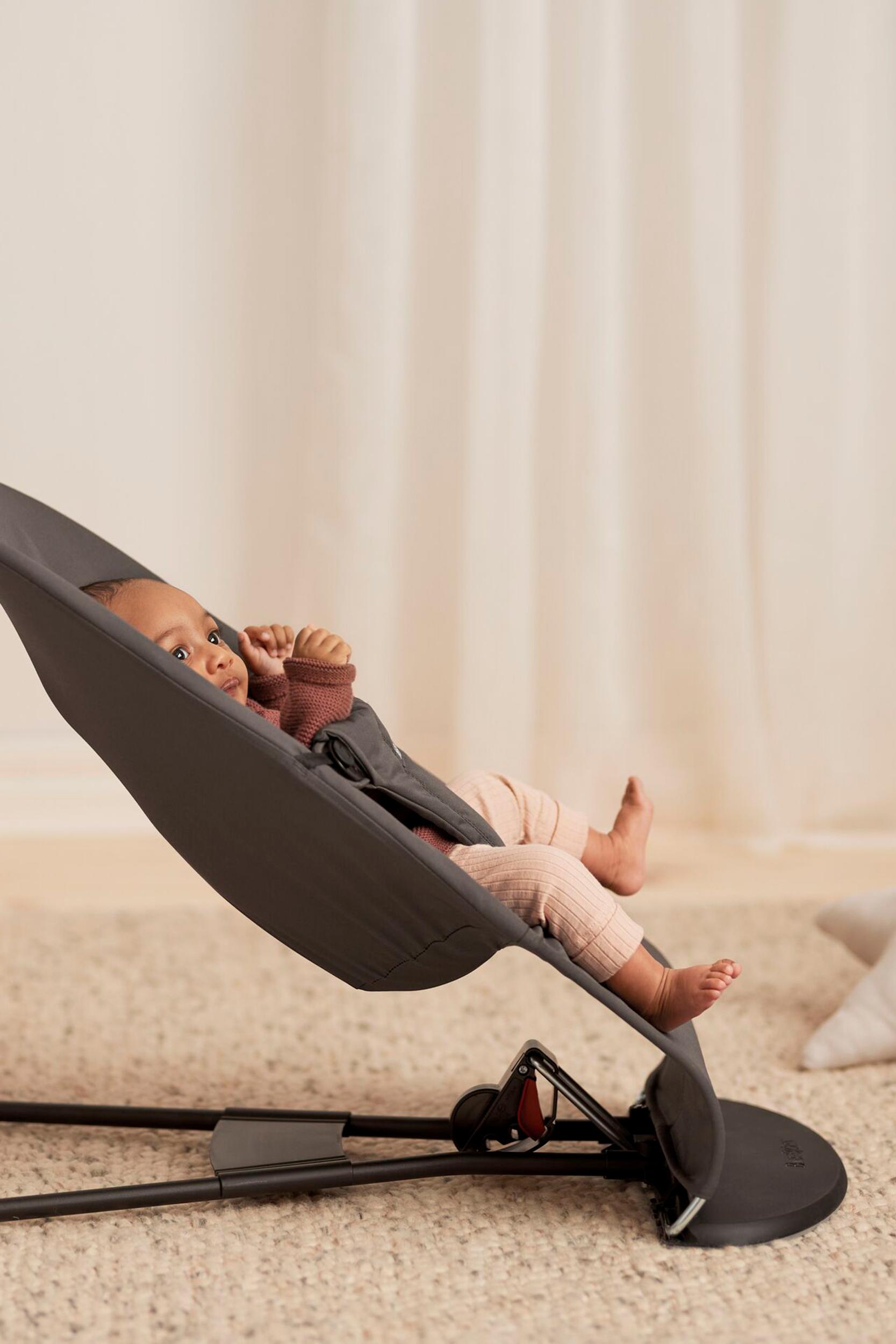 Bouncer Balance Soft in Dark gray Woven/Jersey Tri-Fabric - BabyBjörn